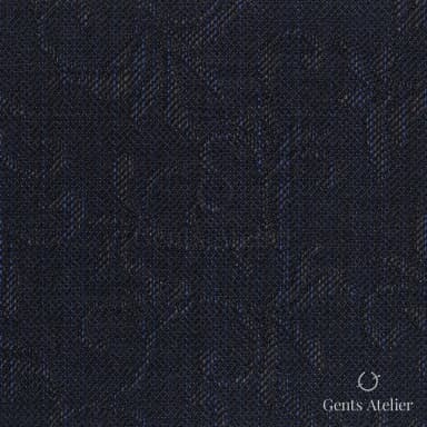 Костюмная ткань Marzoni 609 - 463 / 900 — Тёмно-синий, узор, 100% шерсть