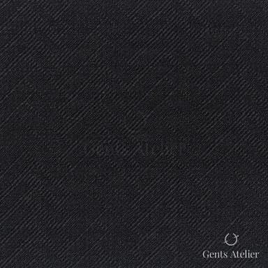 Костюмная ткань Marzoni 609 - 471 / 900 — Чёрный, ёлочка, 100% шерсть