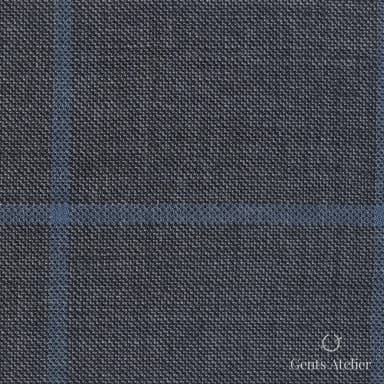 Костюмная ткань Marzoni 723 - 002 / 1200 — Серый / Голубой, меланж, 100% шерсть