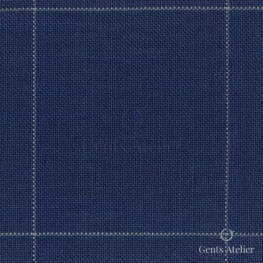 Костюмная ткань Marzoni 723 - 006 / 1200 — Синий, оконная клетка, 100% шерсть