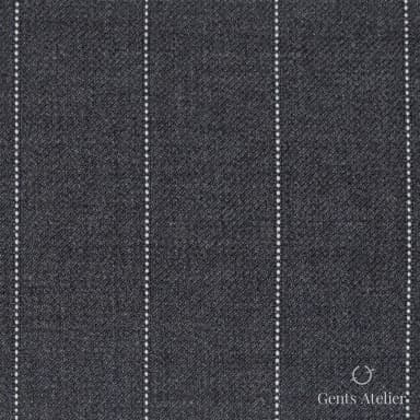 Костюмная ткань Marzoni 723 - 019 / 1200 — Серый / Белый, полоса, 100% шерсть