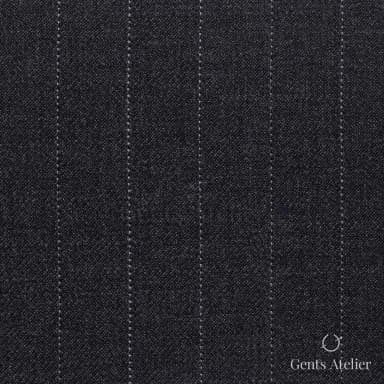 Костюмная ткань Marzoni 609 - 852 / 1000 — Серый / Белый, полоса, 100% шерсть