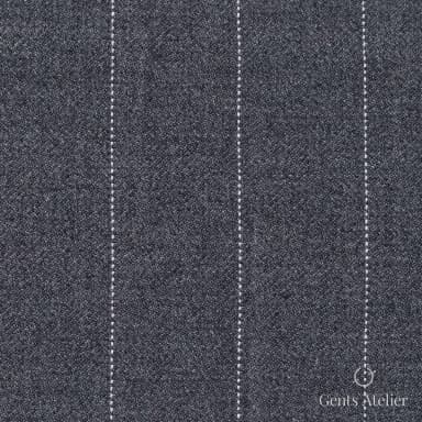 Костюмная ткань Marzoni 621 - 015 / 800 — Серый / Белый, полоса, 100% шерсть