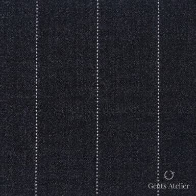 Костюмная ткань Marzoni 621 - 016 / 800 — Антрацит / Белый, полоса, 100% шерсть