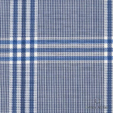 Костюмная ткань Marzoni 631 - 025 / 900 — Greyish Blue, оконная клетка, 100% шерсть