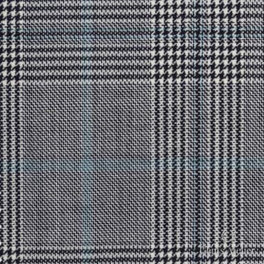 Костюмная ткань Marzoni 651 - 751 / 1200 — Серый / Зелёный, гусиная лапка, 100% шерсть