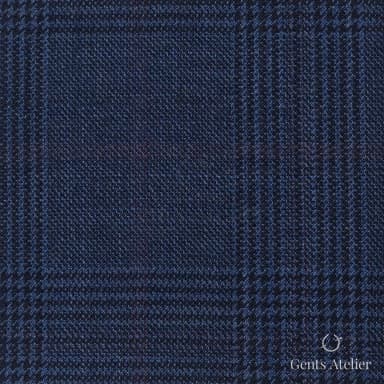 Костюмная ткань Marzoni 651 - 752 / 1200 — Тёмно-синий / Фиолетовый, гусиная лапка, 100% шерсть