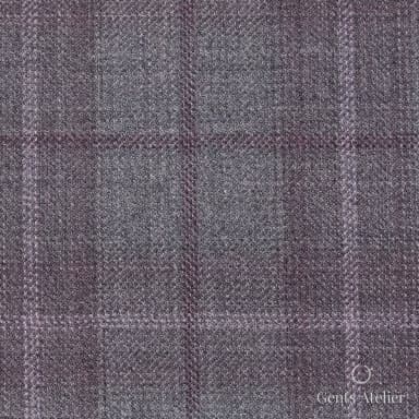 Костюмная ткань Marzoni 600 - 291 / 900 — Серый / Pink, оконная клетка, 100% шерсть