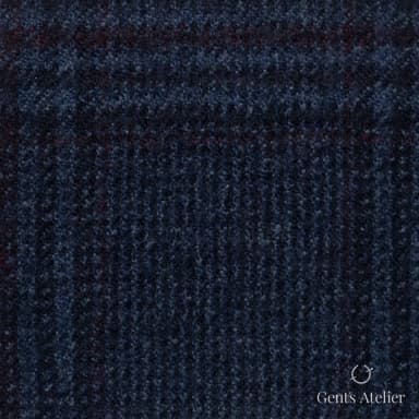 Костюмная ткань Marzoni 641 - 099 / 900 — Char Blue, клетка, 100% шерсть