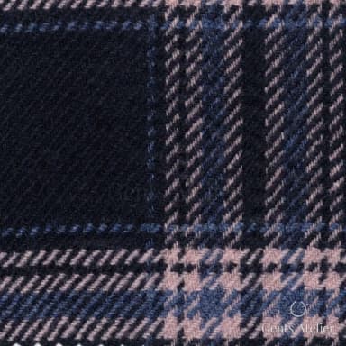 Костюмная ткань Marzoni 651 - 662 / 1200 — Синий, клетка, 90% шерсть, 10% кашемир