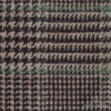 Костюмная ткань Marzoni 651 - 672 / 1200 — Коричневый / Зелёный, гусиная лапка, 90% шерсть, 10% кашемир