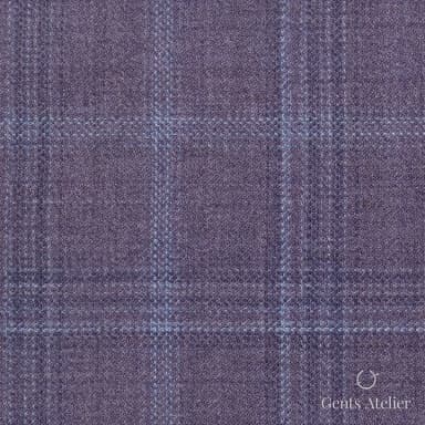 Костюмная ткань Marzoni 600 - 451 / 900 — Красно-коричневый / Голубой, в клетку, 100% шерсть