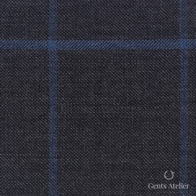 Костюмная ткань Marzoni 600 - 457 / 900 — Синий / Бордовый, в клетку, 100% шерсть