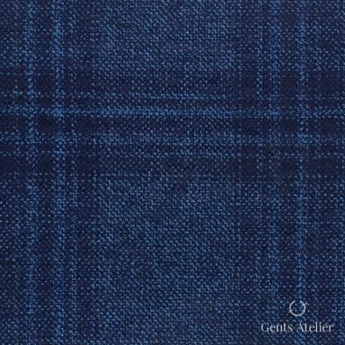 Костюмная ткань Marzoni 600 - 471 / 1000 — Синий / Тёмно-синий, виндоупейн, 100% шерсть