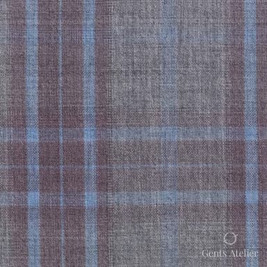 Костюмная ткань Marzoni 606 - 160 / 900 — Серый / Синий, виндоупейн, 100% шерсть
