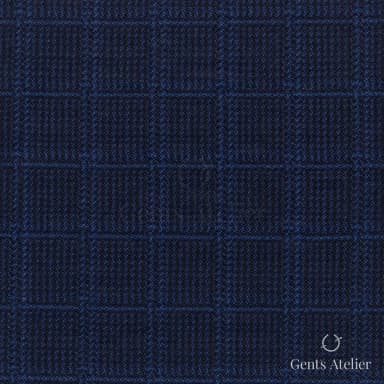 Костюмная ткань Marzoni 606 - 281 / 900 — Синий, в клетку, 100% шерсть