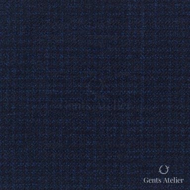 Костюмная ткань Marzoni 609 - 413 / 1000 — Тёмно-синий / Чёрный, в клетку, 100% шерсть