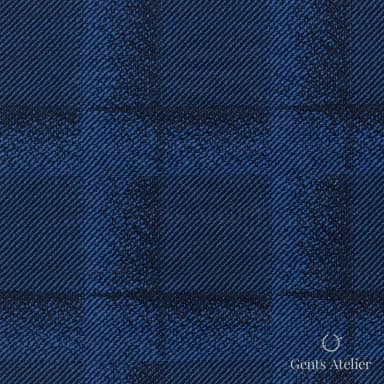 Костюмная ткань Marzoni 609 - 502 / 900 — Синий, в клетку, 100% шерсть