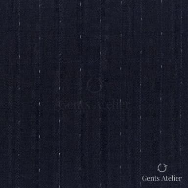 Костюмная ткань Marzoni 609 - 689 / 900 — Тёмно-синий, в полоску, 100% шерсть