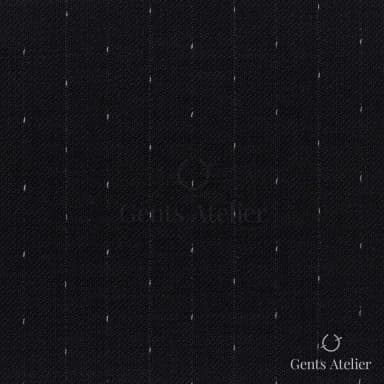 Костюмная ткань Marzoni 609 - 690 / 900 — Чёрный, в полоску, 100% шерсть
