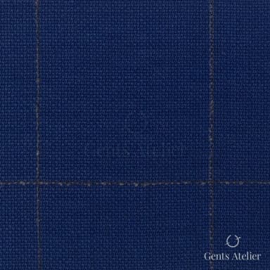 Костюмная ткань Marzoni 609 - 793 / 1000 — Синий / Коричневый, виндоупейн, 100% шерсть