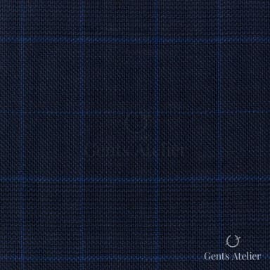 Костюмная ткань Marzoni 609 - 829 / 1000 — Синий / Тёмно-синий, виндоупейн, 100% шерсть