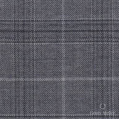 Костюмная ткань Marzoni 609 - 833 / 1000 — Серый, в клетку, 100% шерсть