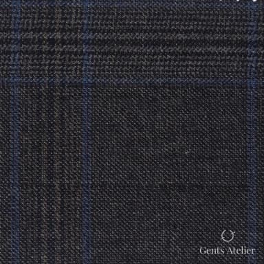 Костюмная ткань Marzoni 621 - 085 / 900 — Коричневый / Синий, виндоупейн, 100% шерсть
