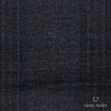 Костюмная ткань Marzoni 651 - 749 / 1200 — Серый / Синий, меланж, 100% шерсть