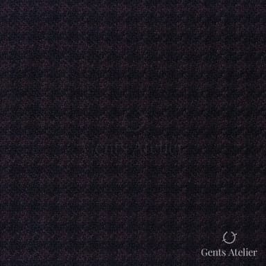 Костюмная ткань Marzoni 600 - 241 / 900 — Violet / Чёрный, гусиная лапка, 100% шерсть