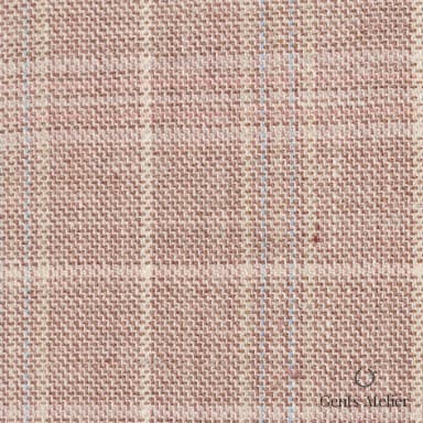 Костюмная ткань Marzoni 601 - 266 / 1200 — Yellow / Голубой, оконная клетка, 40% шерсть, 35% шёлк, 25% лён