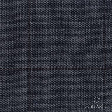 Костюмная ткань Marzoni 608 - 241 / 1500 — Угольно-серый, в клетку, 100% шерсть