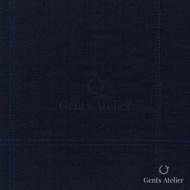 Костюмная ткань Marzoni 608 - 253 / 1500 — Тёмно-синий, виндоупейн, 100% шерсть