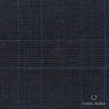 Костюмная ткань Marzoni 608 - 254 / 1500 — Тёмно-серый, виндоупейн, 100% шерсть
