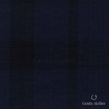 Костюмная ткань Marzoni 608 - 270 / 1500 — Тёмно-синий, однотонная, 100% шерсть