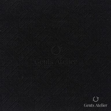 Костюмная ткань Marzoni 609 - 420 / 1000 — Чёрный, ёлочка, 100% шерсть