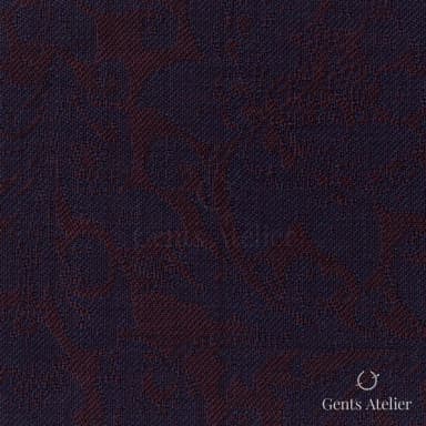 Костюмная ткань Marzoni 609 - 441 / 1000 — Бордовый / Синий, узор, 100% шерсть