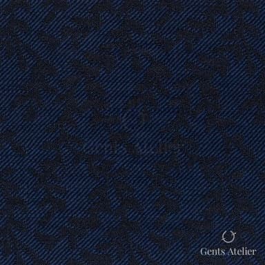 Костюмная ткань Marzoni 609 - 459 / 900 — Тёмно-синий, узор, 100% шерсть