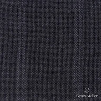 Костюмная ткань Marzoni 607 - 881 / 1000 — Антрацит, полоса, 100% шерсть