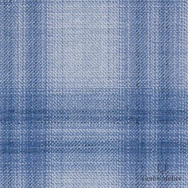 Костюмная ткань Marzoni 609 - 060 / 1000 — Голубой, оконная клетка, 100% шерсть