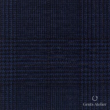 Костюмная ткань Marzoni 621 - 081 / 900 — Тёмно-синий, гусиная лапка, 100% шерсть
