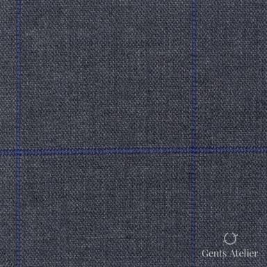 Костюмная ткань Marzoni 608 - 240 / 1500 — Серый, оконная клетка, 100% шерсть