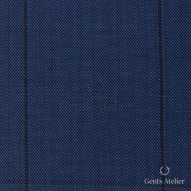 Костюмная ткань Marzoni 608 - 242 / 1500 — Синий, оконная клетка, 100% шерсть