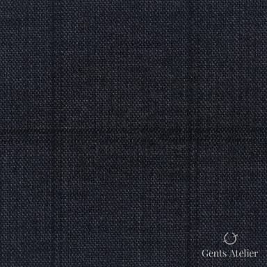 Костюмная ткань Marzoni 608 - 247 / 1500 — Антрацит, оконная клетка, 100% шерсть