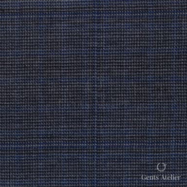 Костюмная ткань Marzoni 725 - 450 / 1300 — Серый / Синий, гусиная лапка, 100% шерсть