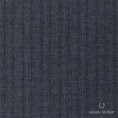 Костюмная ткань Marzoni 725 - 499 / 1500 — Серый / Синий, полоса, 100% шерсть