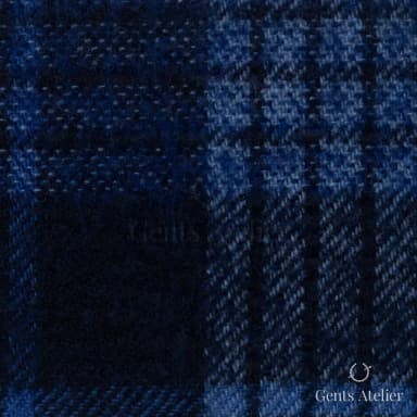Костюмная ткань Marzoni 641 - 067 / 900 — Синий, в клетку, 90% шерсть, 10% Polyamide