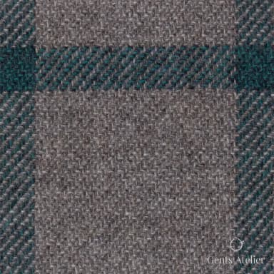 Костюмная ткань Marzoni 651 - 669 / 1200 — Бежевый / Зелёный, виндоупейн, 90% шерсть, 10% Cashmere