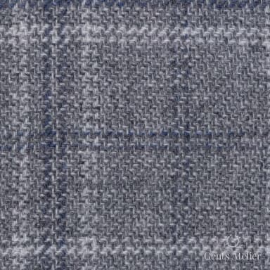 Костюмная ткань Marzoni 651 - 687 / 1500 — Серый / Белый, виндоупейн, 90% шерсть, 10% Cashmere