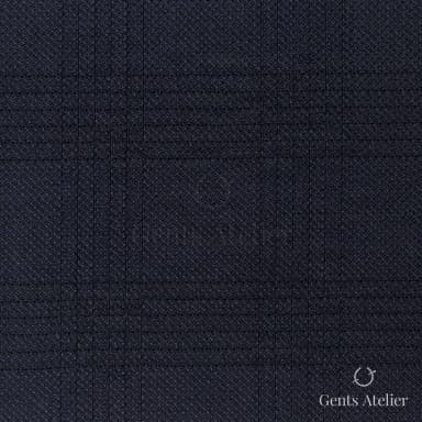 Костюмная ткань Marzoni 601 - 180 / 1100 — Тёмно-синий, в полоску, 82% шерсть, 18% Silk